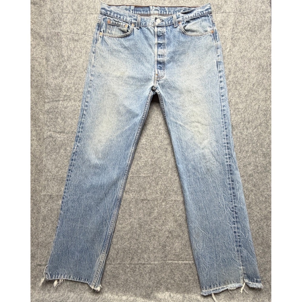 Vintage Levis 501XX Jeans Mens 40x36 Light Wash Straight Leg Button Fly USA 90s